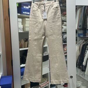 Reiss Cream Flared Pants/Denim